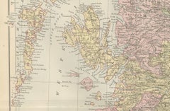 Antique Map of Scotland with Counties and Islands – Black’s Atlas, 1884