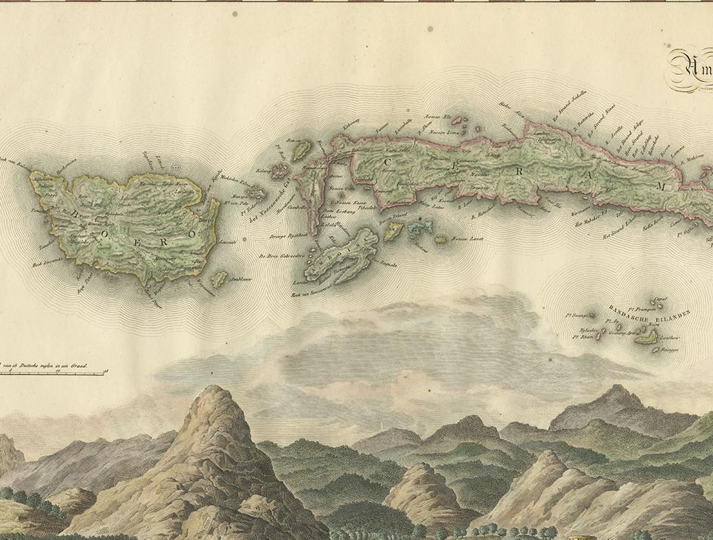 Antique Map of Seram, Boero and the Banda Islands by Van den Bosch '1818' In Good Condition For Sale In Langweer, NL