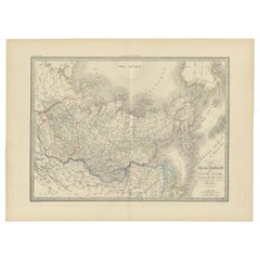 Carte ancienne de la Sibérie par Lapie, 1842
