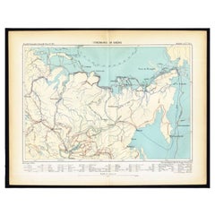 Antike Karte von Sibirien von Reclus, 1881