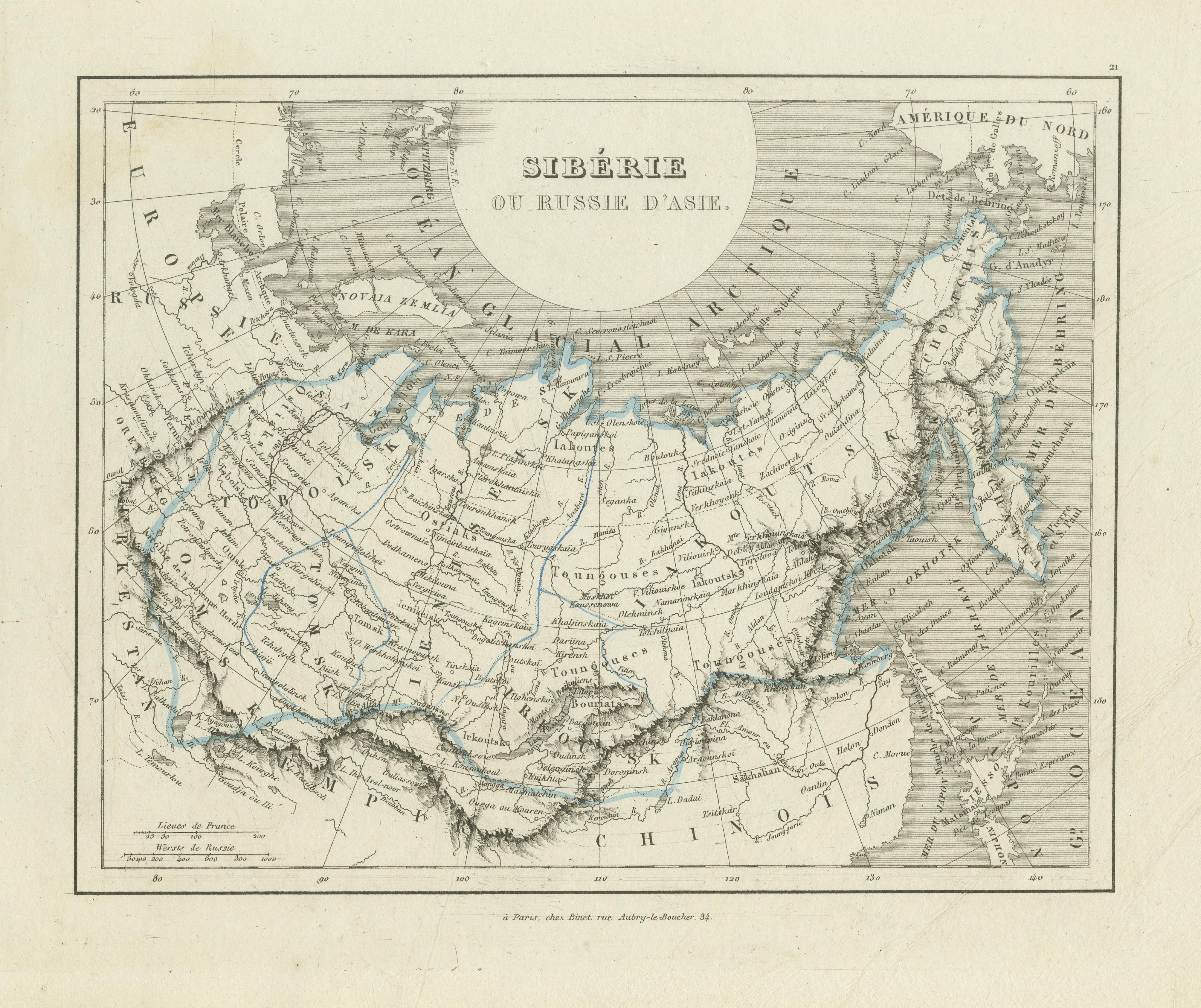 where is siberia located on a map