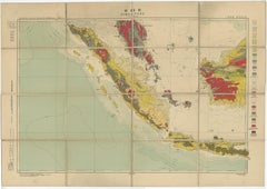 Antique Map of Singapore, 1932