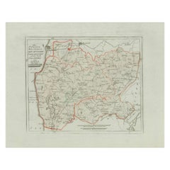 Antique Map of Sneek and Bolsward, Friesland – Dutch Provincial Map, 1791
