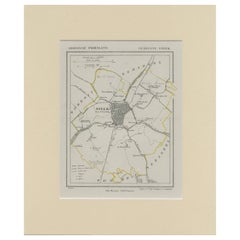 Antique Map of Sneek by Kuyper, 1868