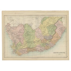 Antique Map of South Africa by A & C. Black, 1870