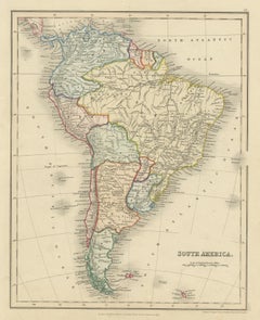 Antique Map of South America by Dower, ‘circa 1845’