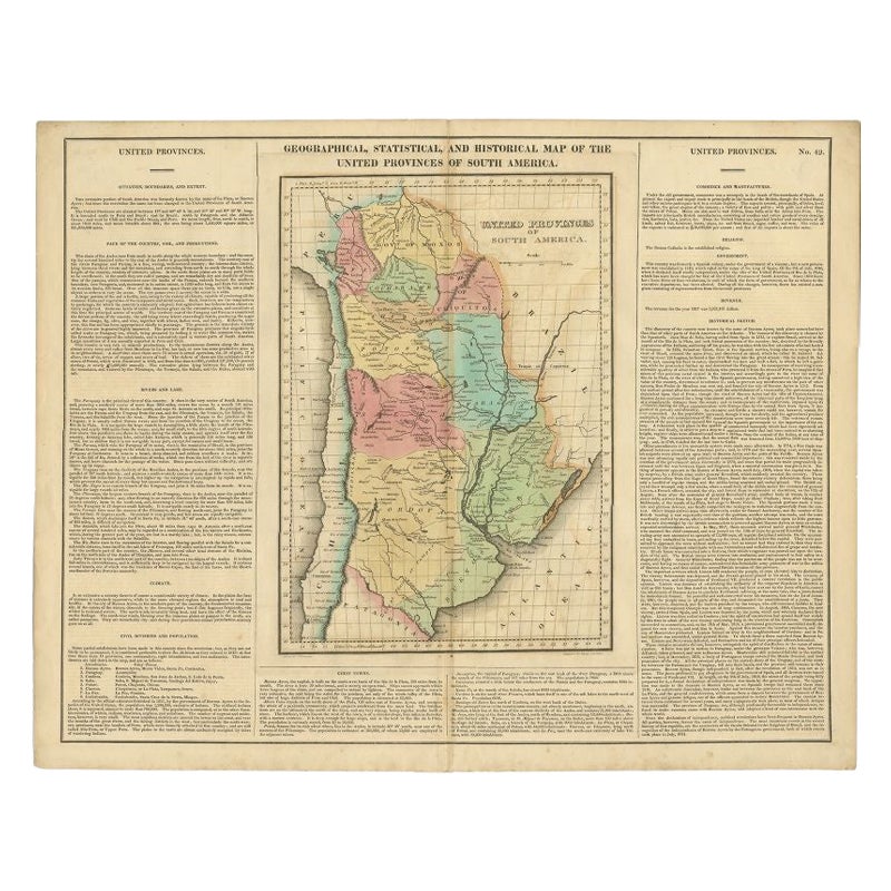 Antique Map of South America by Finlayson, 1822