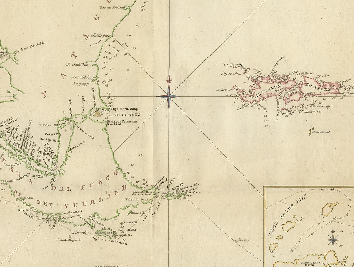 Antike Karte von Südamerika von J. Cook:: 1775 (18. Jahrhundert) im Angebot