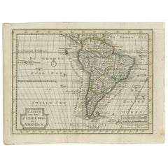 Carte ancienne d'Amérique du Sud par Keizer & de Lat, 1788