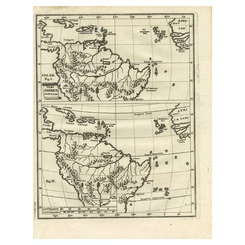 Antique Map of South America by Scherer, c.1700