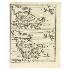 Carte ancienne d'Amérique du Sud par Scherer, c.1700