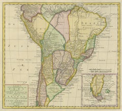 Antique Map of South America by Tirion 'circa 1765'