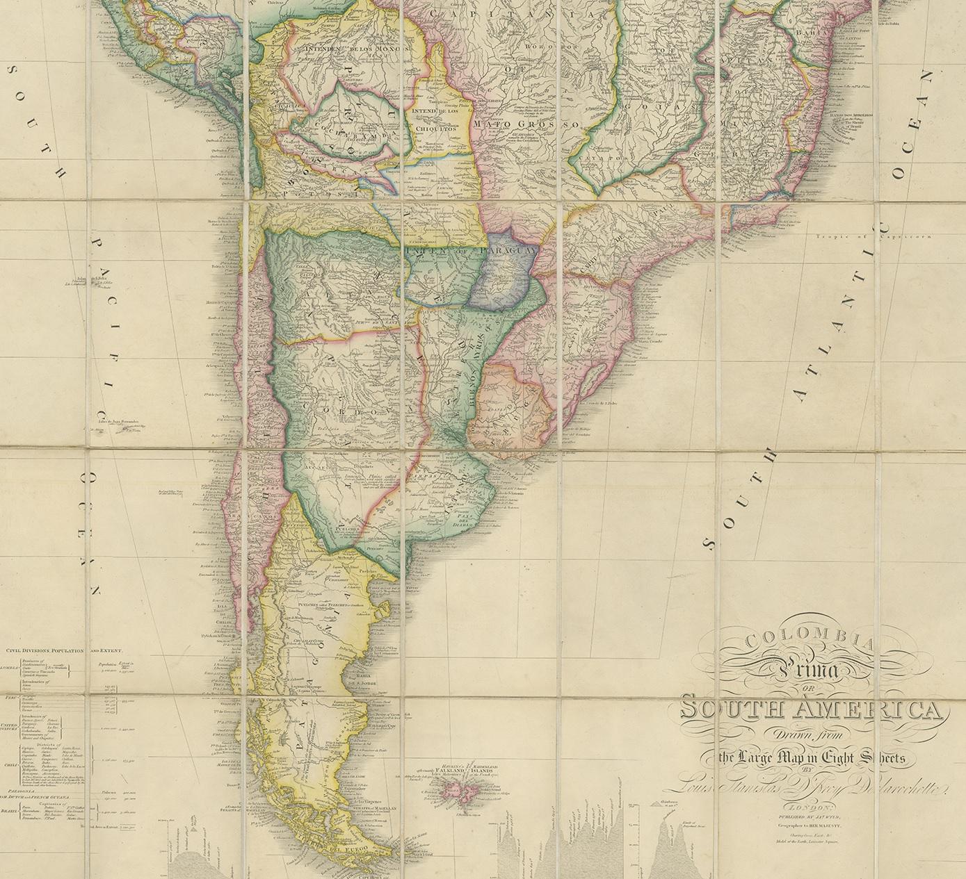 map of south america 1850