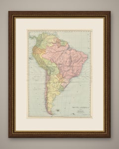 Antique Map of South America, with the Amazon Basin, Rand McNally, 1899