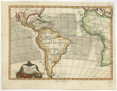 Antique Map of South American, The West Indies & Most of Africa, Ca.1775
