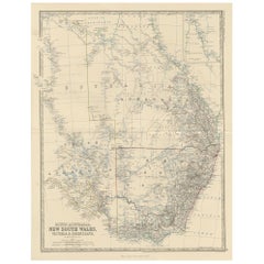 Antique Map of South Australia by A.K. Johnston, 1865