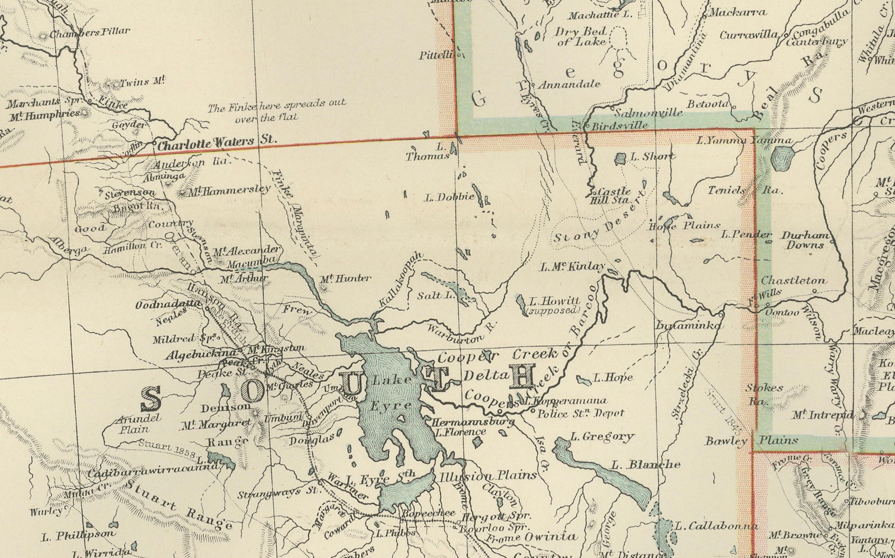 Titel: Antike Karte von Südaustralien, Neusüdwales, Victoria und Queensland, 1903

Beschreibung:
Diese antike Karte mit dem Titel 