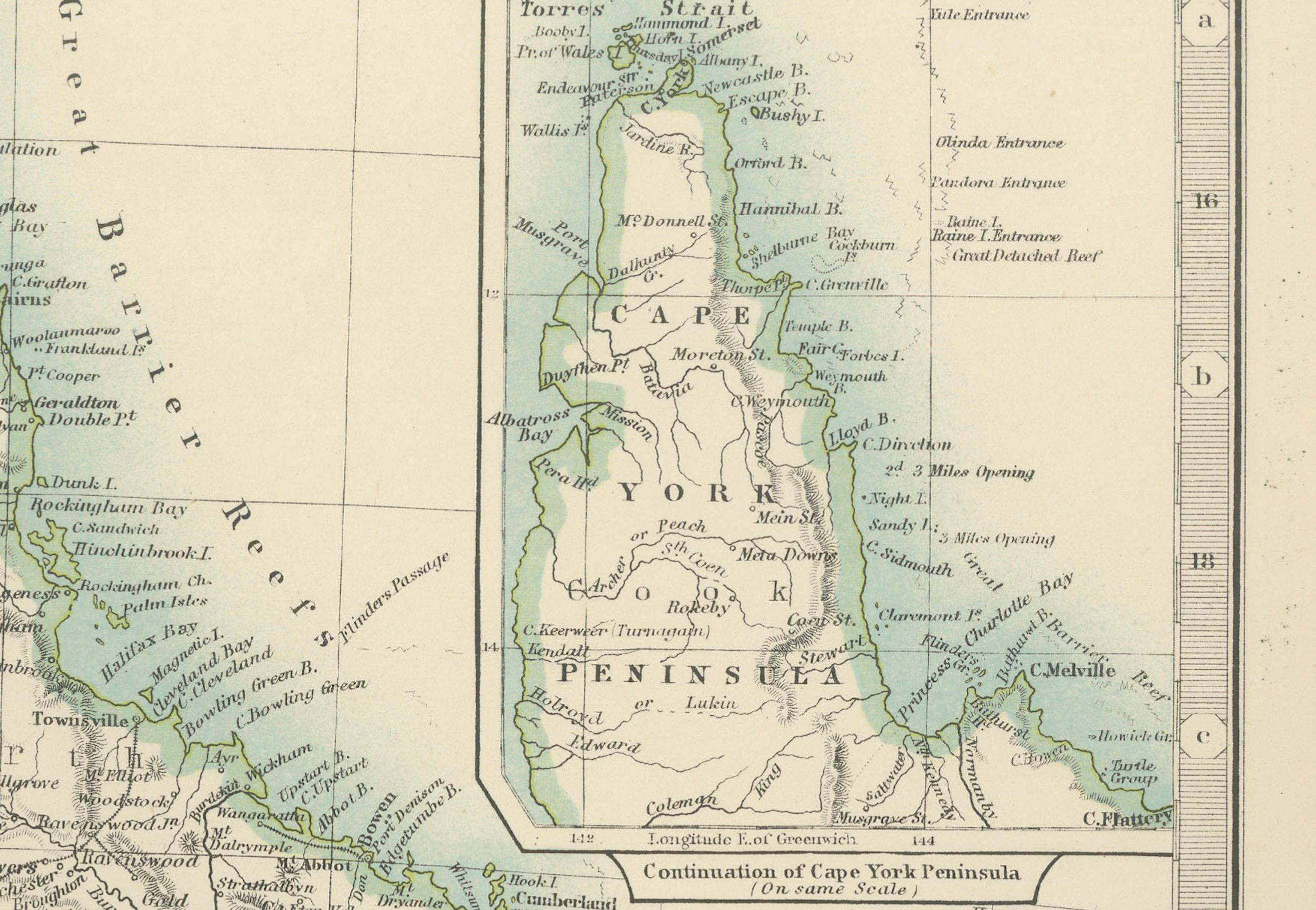 Antike Karte von Südaustralien, New South Wales, Victoria und Queensland, 1903 (20. Jahrhundert) im Angebot