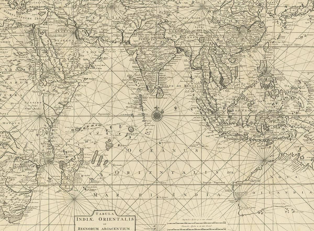 Antique Map of South East Asia, Australia and the Indian Ocean, 1726