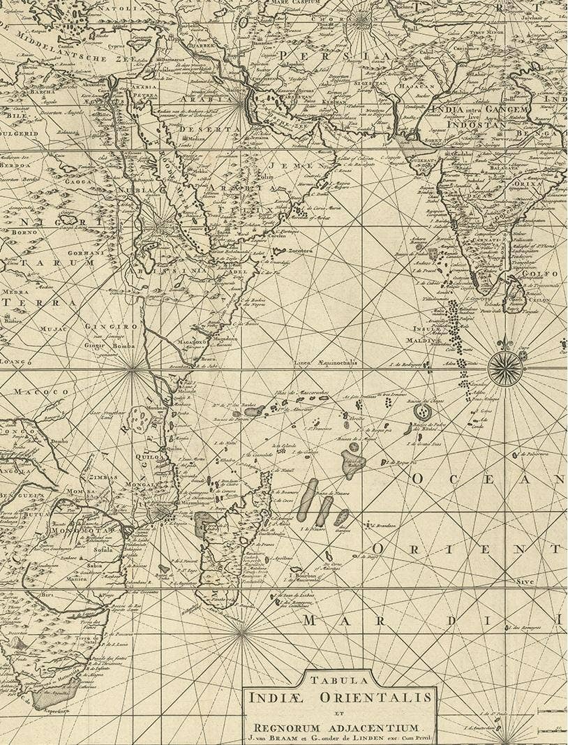 Antique Map of South East Asia, Australia and the Indian Ocean, 1726