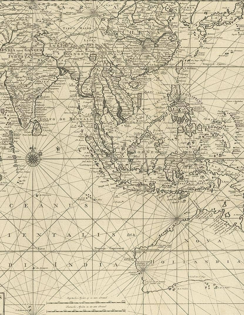 Antique Map of South East Asia, Australia and the Indian Ocean, 1726