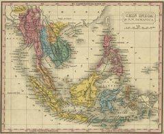 Antique Map of South East Asia by J.H. Young, 1832