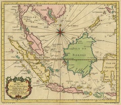 Antique Map of South East Asia by J.N. Bellin, 1757