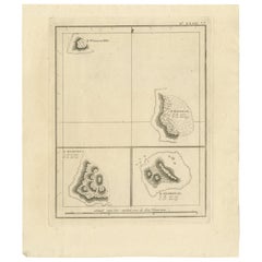 Antique Map of South Pacific Islands by J. Cook, 1803