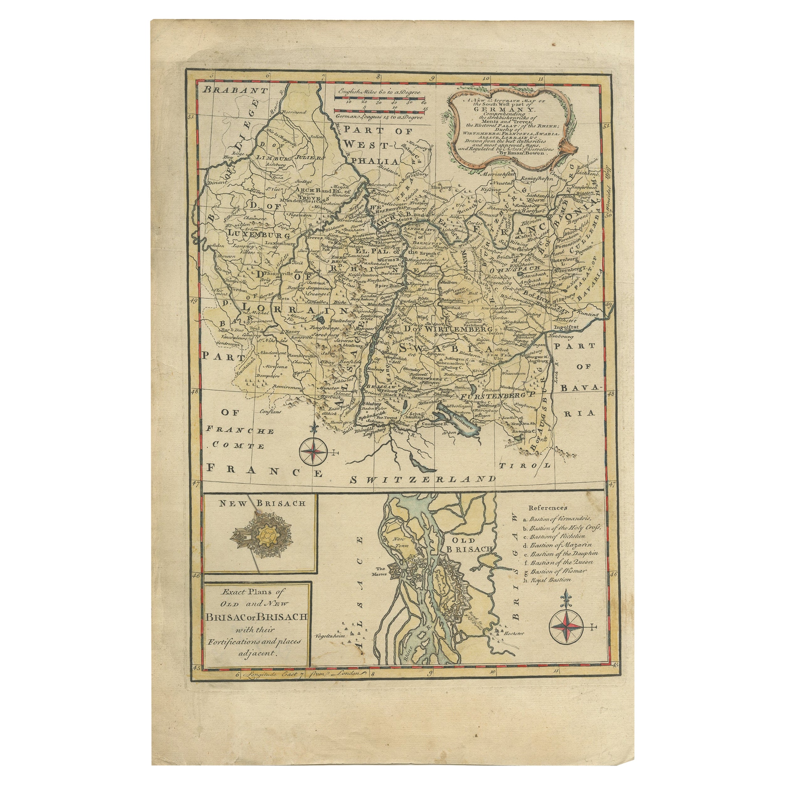 Mapa antiguo de Alemania titulado 