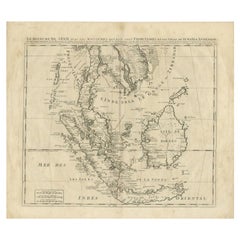 Carte ancienne de l'Asie du Sud-Est par Chatelain, vers 1732