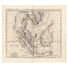 Carte ancienne de l'Asie du Sud-Est par Chatelain, vers 1732
