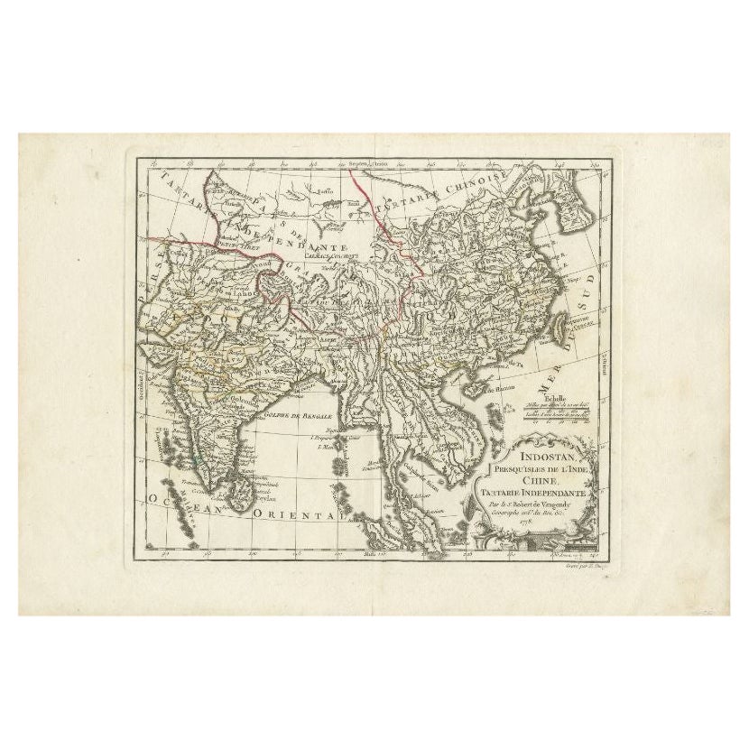 Mappa antica del Southeast Asia di Dussy, 1778