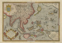 Carte ancienne de l'Asie du Sud-Est par Ortelius "1587"