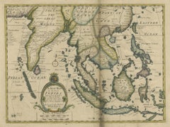 Antique Map of Southeast Asia from Persia to the Timor Island, 1712