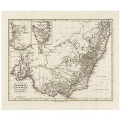 Carta antica dell'Australia sudorientale di F. von Stülpnagel, 1850