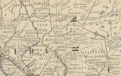 Mapa antiguo del sudeste de Nueva York - Rand McNally, circa 1888