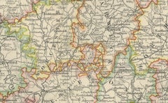 Antique Map of Southern England & Wales, 1903, with Coastal Details and Railways