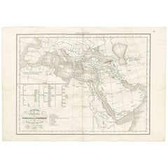 Carta geografica antica dell'Europa meridionale di F. Delamarche, 1837