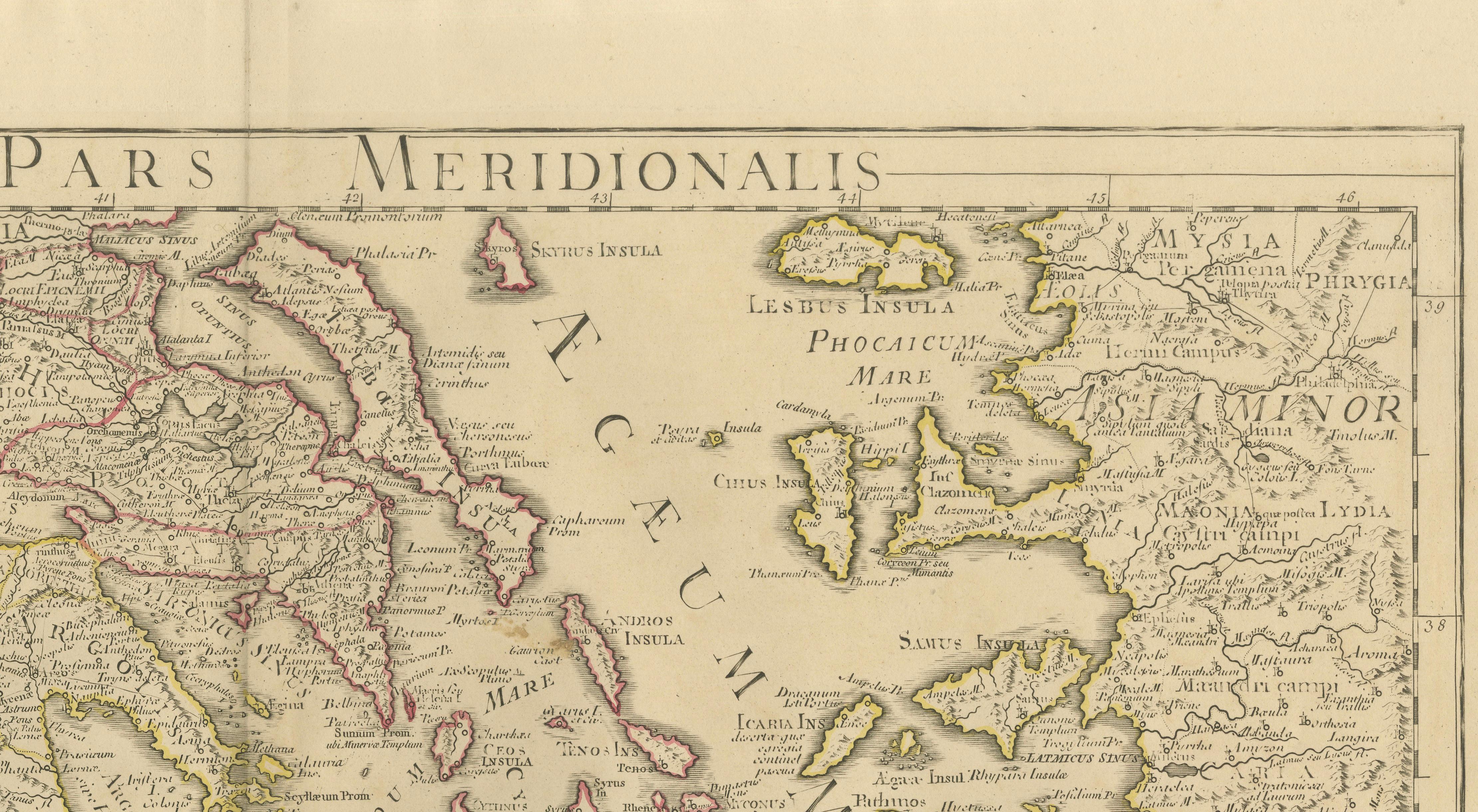 Antique Map of Southern Greece & Aegean – Peloponnese, Islands & Crete, c.1818