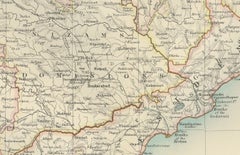 Antique Map of Southern India and South Eastern Provinces, 1903