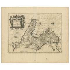 Antike Karte Süditalien von Janssonius, um 1650