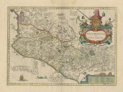 Antique Map of Southern Mexico & New Galicia, Janssonius, Amsterdam c.1650