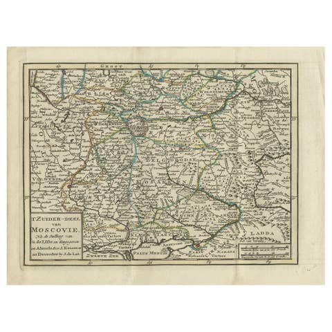 Antique Map of Southern Muscovy by Keizer & de Lat, 1788
