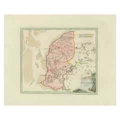 Antique Map of Southern Westergo, Friesland by von Reilly, 1791