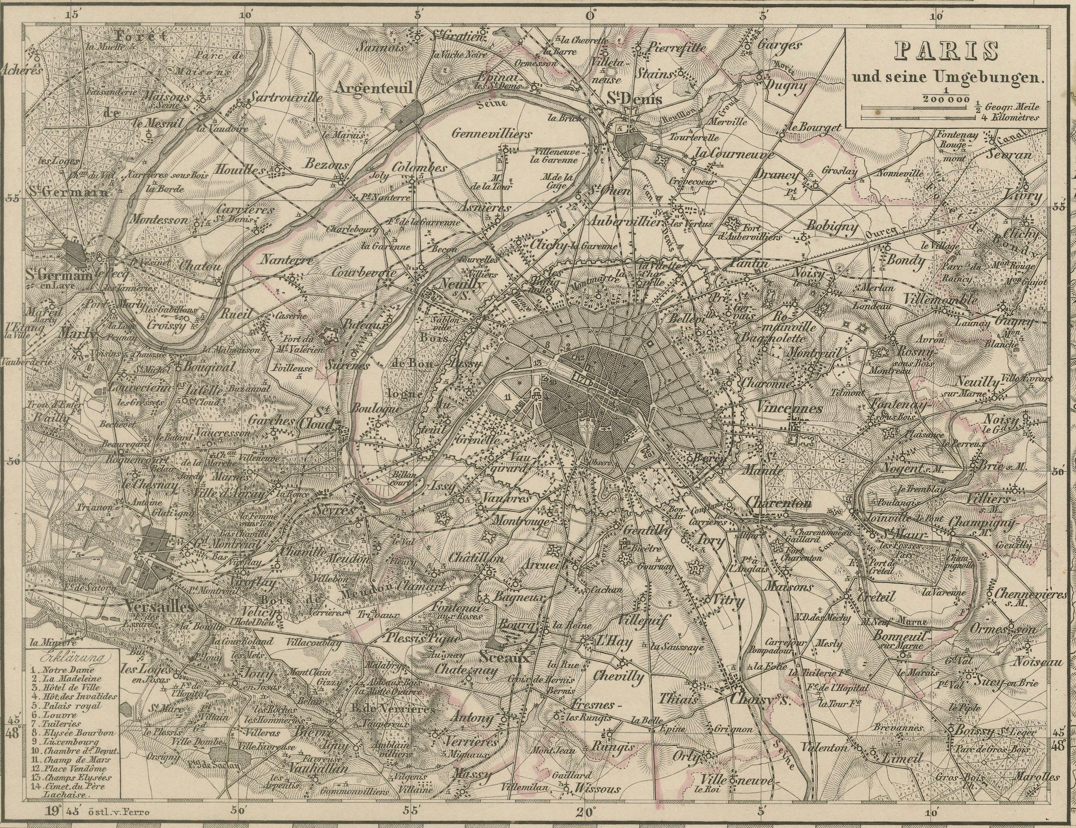 Mapa antiguo del suroeste de Francia - Con inserciones de París y Lyon, 1858 Papel en venta