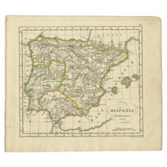 Antique Map of Spain by Funke, 1825