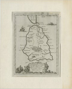 Antique Map of Sri Lanka – Taprobanae Insulae Descriptio by Mercator, 1607