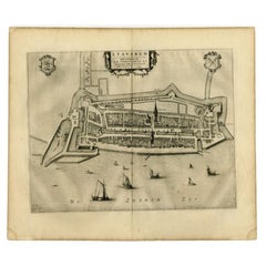 Carte ancienne de Stavoren par Blaeu, 1649