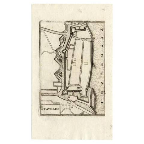 Antique Map of Stavoren by Coronelli, 1706