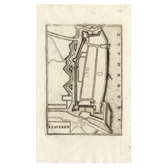 Carte ancienne de Stavoren par Coronelli, 1706